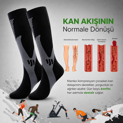 Manlex™ Kompresyon Çorabı